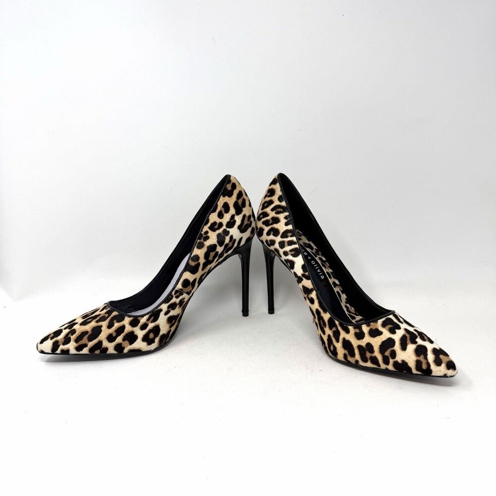 NWOB Alice + Olivia Leopard Print High Heels Sz 8.5 Animal Print Hair